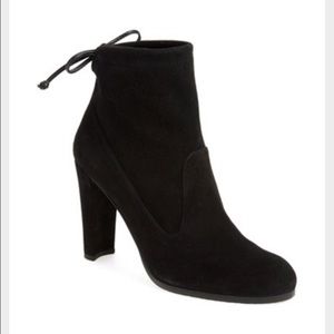 RARE Stuart Weitzman Suede Black Heel Boots 8 1/2